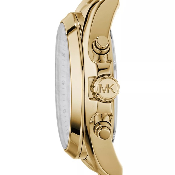 Michael Kors Chronograph Bradshaw Gold-Tone Stainless Steel Watch 43mm MK5605 - Picture 2 of 3